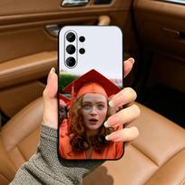 Hit drama actress -S-Sadie Sink Black Soft Silicone Phone Case for Samsung Ultra S25, S24, S21, S22, S23, S30, Plus, FE, Lite Samsung S24fe