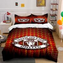 Hexagons and Manchester United logo. Bedding sets Duvet cover sets Duvet covers Pillowcases(1 * Duvet Cover 2 * Pillowcases without duvet insert) 135x200cm