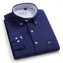 „Sinwoyan Pure Cotton Oxford Solid“ ilgomis rankovėmis vyriški laisvalaikio marškiniai, geros kokybės laisvalaikis su kišene ant krūtinės 38