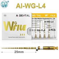 AI-WG šaknies kanalo dildė stūmoklinio darbo aukso terminio apdorojimo kintamo kūgio WG sistema 4 vnt Niti medžiagos Endo dildės