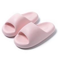 Moterų minkštos debesų šlepetės Vasarinės paplūdimio Eva minkšto paduko šlepetės-sandalai Laisvalaikio moteriškos patalpų vonios anti-slip vienspalvės šlepetės 36-37 rožinė