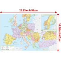 Angliški žemėlapiai-Europos žemėlapiai-Maršrutų žemėlapiai, Neįrėminti, Šviečiamasis plakatas namų biurui, klasei, Kelionių/Šviečiamieji reikmenys 59*42cm