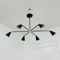 Brass Sputnik Chandelier 6-Light Mid Century Modern Starburst Light Gift