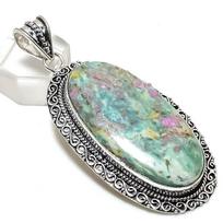 Ruby Fuchsite Gemstone 925 Sterling Silver Jewelry Pendant 2.92