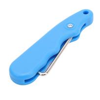 Lace Tightener Folding Shoe Lace Puller Stainless Steel Hockey Lace Tightening Tool for Ice Skates Boots Blue
