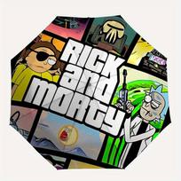 1pc Rick, Morty Windproof Automatic Umbrella, Lightweight for Women/Men, Perfect Christmas Gift a0811202