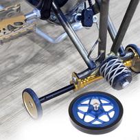 Folding Bike Easy Wheel CNC Aluminum Alloy Durable Auxiliary Rolling Easywheel for mėlyna