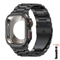 Case+Strap for Apple Watch Ultra 2 Band 49mm 46mm 42mm 45mm 44mm Stainless Steel Bracelet IWatch Series 10 9 8 7 SE Metal Cover For Series6SE54 44mm juoda