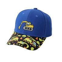 Children's Cartoon Excavator Embroidered Baseball Cap for Boys' Hat 48-54cm adjustable mėlyna