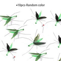 10pcs Green Simulation Mantis Insects Replacement Head for Cat Teaser Stick Rod Pet Cat Toys