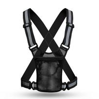 4 spalvų unisex lengvas didelio matomumo saugos liemenė su laikymo maišeliu naktiniam darbui, dviračių sportui, eismo saugos apranga, bėgimui, darbui black