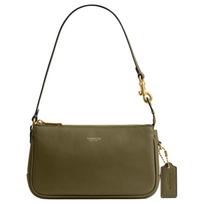 Coach Plaza 17 Gold Metal Hardware Leather Handheld Shoulder Bag Small Women Handbags Olive-Green CCD09-B4OL Basic Set (Bag+Dust Bag)