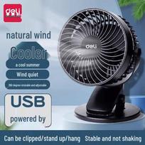 Deli Mini Portable USB Fan & Water Cup Set