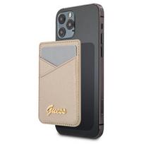 Portfel Guess Saffiano Na Karty, Dokumenty Do Etui Magsafe, Złote