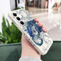 Blue Dragon Phone Case For VIVO V30 V29 V29E V27 V27E V25 V25E V23 V23E V21 V20 Y20 Y12 Y21 Y22 Y50 Y35 Y76 Y36 Pro 4G 5G Y36 4G(Y36 5G) balta