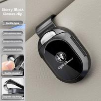 Car Sunglasses Clip Sun Visor Glasses Holder Card Ticket Storage For Alfa Romeo giulietta 159 mito giulia stelvio 147 Accessorie