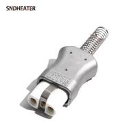 SNDHEATER Aluminum Shell Band Heater Plug T727 High Temperature Resistance Ceramic Socket with Spring for Electric Heating Coil 6mm hole