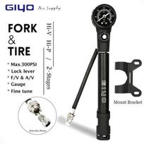 GIYO Shock/Tire Bicycle Pump 300psi High-Pressure Air Inflator With Gauge For Fork & Rear Suspension Mountain Bike Mtb Supplies GS-41E