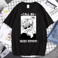 Jujutsu Kaisen 2026 Summer Unisex Black T - Shirt Front Ryomen Sukuna Megumi Graphic Anime Streetwear Casual Wear Otaku Gift S įvairiaspalvis