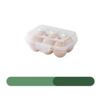 6/15/24 Compartment Shockproof Stackable Food-Grade Transparent Egg Storage Container,for Refrigerators, Cabinets, and Outdoor Camping 6 Compartments balta