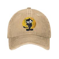 Unisex FFelix the Cat Surfs Up  Print Hat Casual Distressed Washed  Baseball Cap Adjustable One Size
