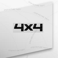 1Pcs 3D Metal For Skoda Octavia Kodiaq Karoq Kamiq Yeti Rapid Fabia Superb 4X4 Logo Car Rear Tail Bumper Trunk Sticker Decal Matte black