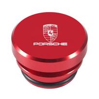 Metal Car Cigarette Lighter Button Cap Dustproof Cover Socket For Porsche 911 718 Taycan Panamera Cayenne Macan Cayman Accessory raudona