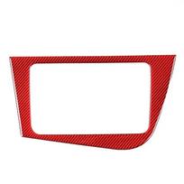 For SEAT Leon Mk2 1P 2008-2012 Soft Carbon Fiber Car Center Control Display Frame Panel Sticker Car Interior Accessories L/RHD Left-Hand Drive