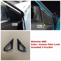 Inner Window Pillar A Post Tweeter Speaker Triangle Decoration Frame Cover Trim For Suzuki Vitara 2015 -  Car Accessories Carbon Fiber Look
