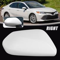 Pearl White Glossy Black Side Wing Rearview Mirror Cover Cap for Toyota Camry 2018      87915-06130 8-Buckle 1pc White Right