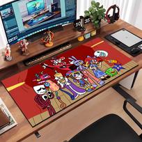Cartoon Digitals Circus Mouse Pad Large Anti-Slip Rubber Gaming MousePad Durable Desk Pad Thick Seam Edge Suitable For Office An 600x300x2mm