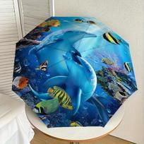 1pc Dolphins, Coral Reef Print Umbrella , Multi-functional Umbrellafor Men & Women, Valentine's Day Anniversary Gift0818055