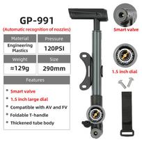 Giyo 120psi Bicycle Hand Air Pump Mountain Road Bike Mini Tire Inflator Schrader/Presta Cycling Portable Bike Pump Set GP-991