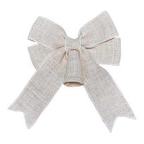 Burlap Bow Rustic Jute Ribbon Bows Pre-Tied Wreath Bows Christmas Tree Topper Ornament for Birthday Wedding Holiday Party Decorations