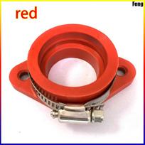 Motorcycle Carburetor Adapter Intake Pipe Rubber Universal  KEIHIN MIKUNI KOSO PE PWK21-34 Motocross Air Intake red- 21-30mm