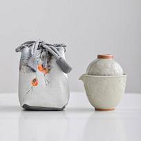 Persimmon Ruyi Travel Tea Set Kuaike Cup Teapot Portable One Pot Two Cups Single Kung Fu Tea Cup Personal Special <200ml