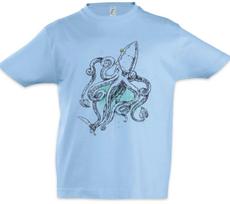 Octopus Pirate Kids Boys kids boys T-Shirt Diver Octopus Surfer Pirate Pirate Sailor 130