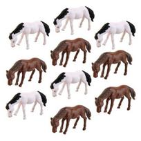 10 vnt Miniatiūrinių arklių samanų fėjų sodo figūrėlių kraštovaizdžio bonsai dekoras 10pcs
