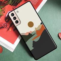 Cat Mount Fuji Japan Landscape Phone Case For Samsung Galaxy S25 S24 Ultra S9 S10 S20 S21 FE S22 Plus S23 Ultra Back Cover Galaxy S22