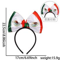 2026 World Cup Flag Bow Headband  Fan Cheering Headband Mexican model