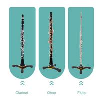 Portable Foldable Tripod Stand for Clarinet Flute Oboe Wind Instrument Non-slip Lightweight Holder Stand Clarinet Accessories