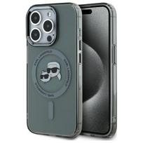 Etui Karl Lagerfeld Iml Metal Karl&Choupette Head Magsafe Do Iphone 15 Pro Max, Czarne