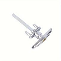 Polished Zinc Alloy T-Handle Garage Door Latch - Secure Copper Core, Metal Construction, Durable Locking System with 4 Keys for Garage Doors balta