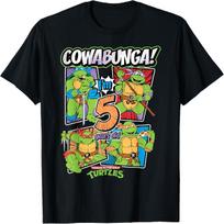 Mademark x Teenage Mutant Ninja Turtles - Cowabunga I'm 5 Years Old Teenage Mutant Ninja Turtles T-Shirt S juoda
