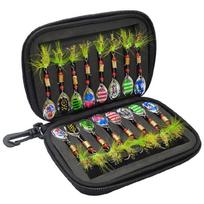 16 vnt. suktukai su kabliuku Trout masalai Kieti metaliniai masalai Blizgučiai Crankbait Dirbtiniai kieti masalai su meškeriojimo dėžute