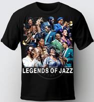 Jazz Great T-Shirt. Miles, Thelonious Monk, John Coltrane. Dizzy, Billie Unisex T-Shirt XXXL