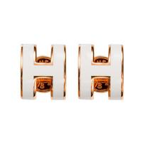 Hermes Pop H Series Classic Logo Gold-Plated Earrings Women earrings Rose-Gold H608002FO49 Box+Shopping Bag
