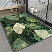 VIKAMA Tropiniai Žali Augalų Lapai Vonios Grindų Kilimėlis Neslystantis Sugeriantis Vandenį Kilimas Vonios Dušo Kabinos Dekoracija 40cm x 60cm