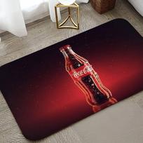 C-Coca C-Cola Floor Mat Bathroom Absorbent Mat Simple Door Dirt-resistant Mat Home Kitchen Mat Foot Mat Entry Mat 40cm x 60cm