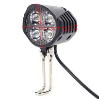 Electric Bicycle Light with Horn 48V Energy Saving Electric Scooter LED Front Light Easy Installation Cycling Accessories 4 lights